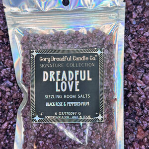 DREADFUL LOVE Signature Sizzling Room Salt Potpourri: Black Rose & Peppered Plum